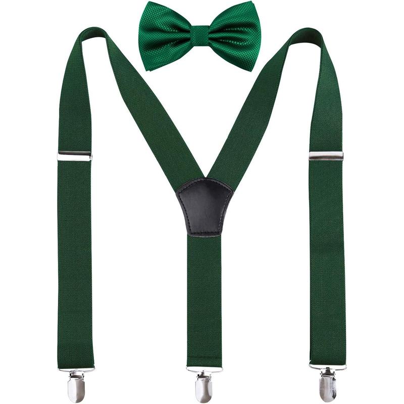 Men's Y- Adjustable Suspender and Bowtie Set