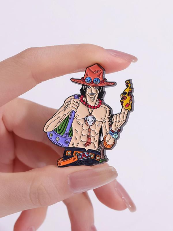 Cartoon Anime Character Brooch, Cute Colorblock Enamel Pin for Backpacks, Jeans, Scarves, Hats Decoration, Fashion Accessories for Men & Women