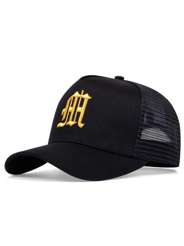 2023 New Stylish Letter Embroidered Baseball Cap, Street Trend Vintage Retro Baseball Cap, Hip Hop Trendy Contrast Mesh Country Hats for Men & Women, Black Friday Deal