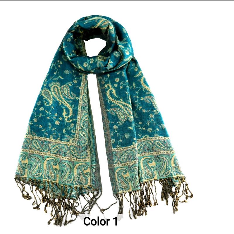 PASHMINA DOUBLE SIDED SCARF. WOMEN'S NECK SCARF BOTH  SIDES WEARABLE.SIZE 70x180CM MATERIAL-55% VISCOS+45% ACRYLIC SOFT COMFORTABLE & FASHION long scarf