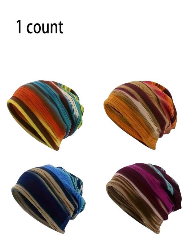 Street Style Striped Pattern Beanie Hat, Casual Outdoor Beanie Hat for Men & Women, Fashion All-match Y2k Accessories for Daily Wear