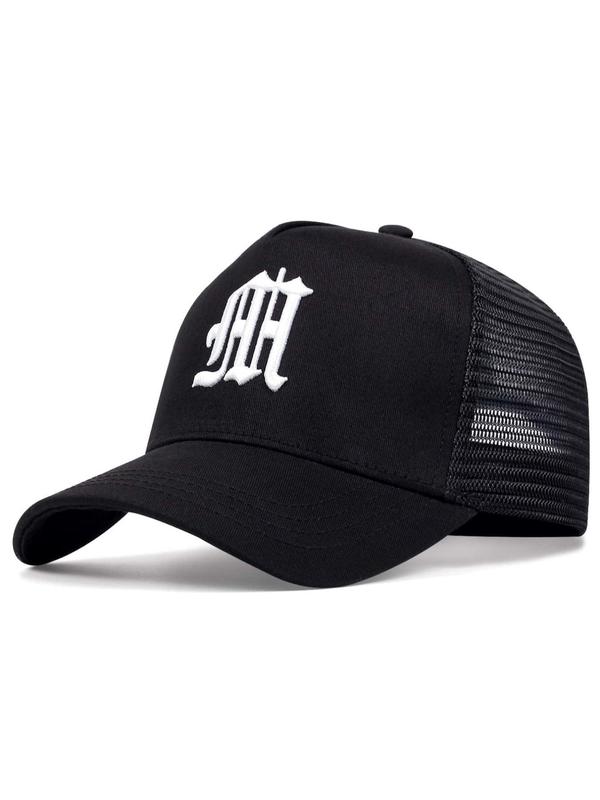 2023 New Stylish Letter Embroidered Baseball Cap, Street Trend Vintage Retro Baseball Cap, Hip Hop Trendy Contrast Mesh Country Hats for Men & Women, Black Friday Deal