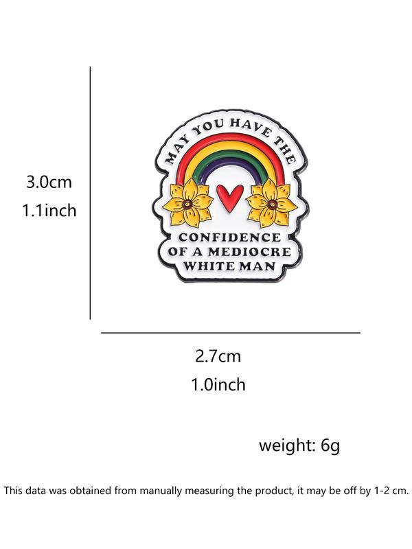 Unisex Cute LGBT Pride Flower & Rainbow Design Brooch, Fashionable Novelty Clothes Brooch for Backpacks, Jeans, Scarves, Hats Decoration, Casual Trendy Accessories As Gift for Men & Women