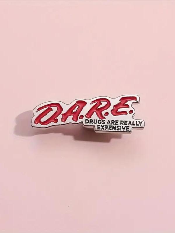 Letter Design Brooch, Cute Enamel Pin, Novelty Alloy Brooch for Women & Men Fall Used, Fashion Accessories for Daily Wear