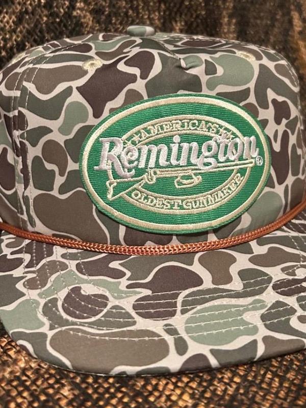 Remington hunting patch retro Camo rope brim SnapBack hat | great for the woods | keeps you warm in the winter | thick material