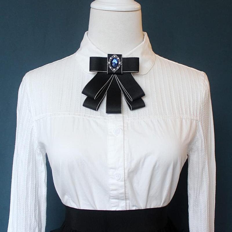 Professional Stewardess student groom adjustable fabric  bow tie Preppy collar for men and women