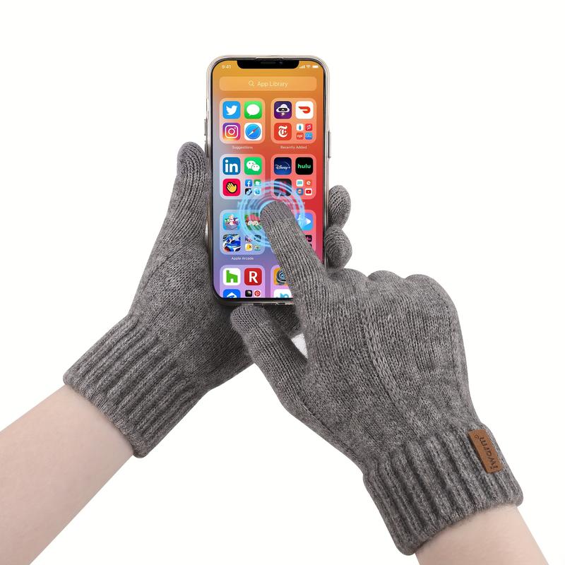 Unisex Alpaca Wool Gloves: Touchscreen Compatible, Warm, and Stylish for Winter - Perfect for Office, Travel, Cycling, and Festive Holidays