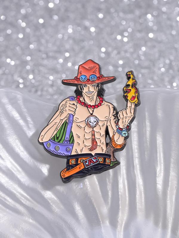 Cartoon Anime Character Brooch, Cute Colorblock Enamel Pin for Backpacks, Jeans, Scarves, Hats Decoration, Fashion Accessories for Men & Women