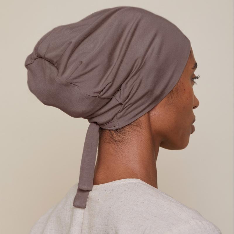 Satin-Lined Tie-Back underscarf (Bamboo)