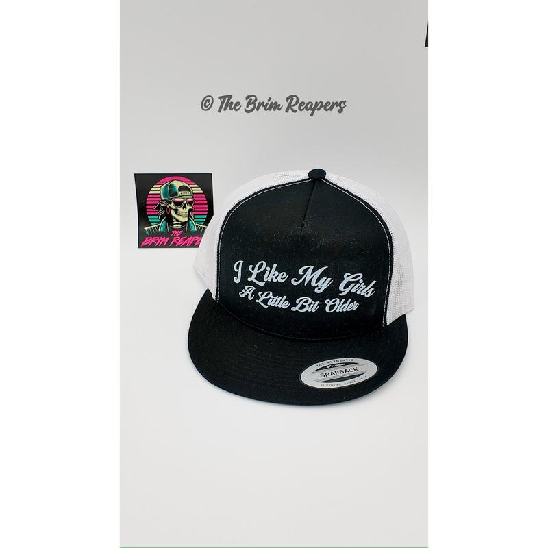 I Like My Girls MEN A Little Bit Older Hat | Music Funny Men's Accessories