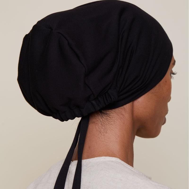 Satin-Lined Tie-Back underscarf (Bamboo)