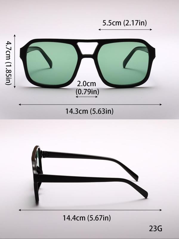  1 Pair Tinted Lenses Sunglasses for Everyday Use, Summer Square Frame Fashion Sunglasses, Travel Accessories