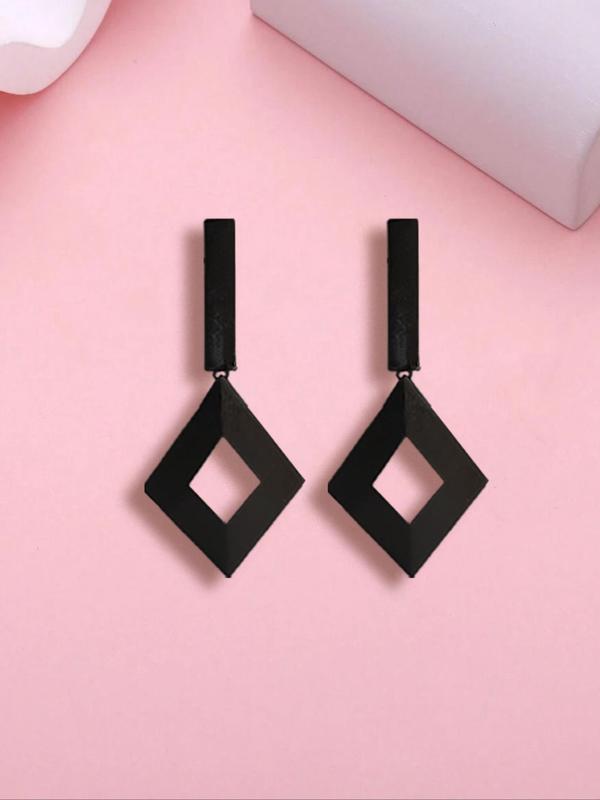 Hollow Out Geometric Design Dangle Earrings, Fashion Jewelry for Party, Daily Clothing Decor, Trendy All-match & Exquisite Jewelry for Birthday Gift