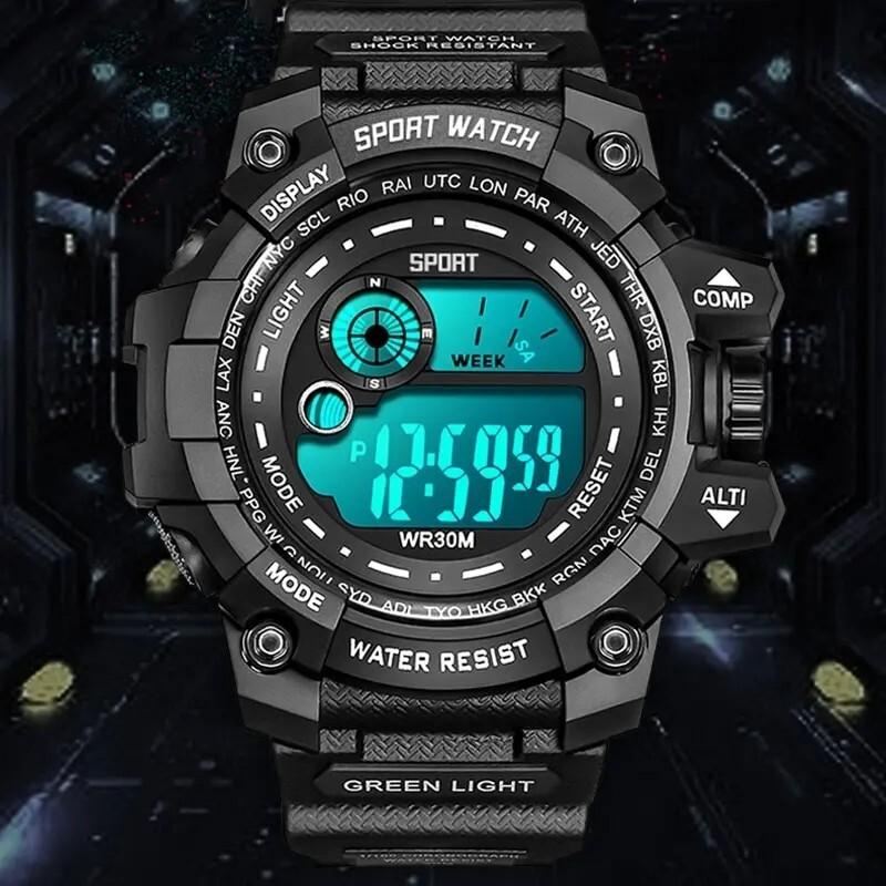 Men's led G-SHOCK style military tactical waterproof sports watch