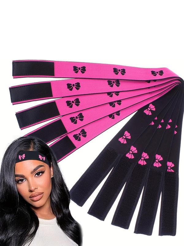 Bow Leopard Pattern Hair Band, High Stretch Fake Hair Elastic Band, Lace Melt Band, Fashion Hair Accessories for Women & Girls, Minimalist Headwear Suitable for Thick Hair