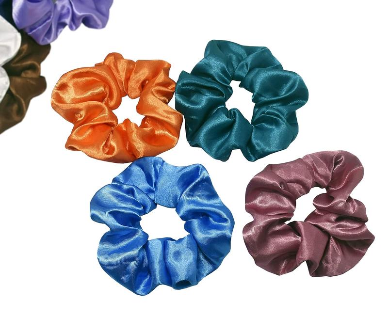 40 Pcs Hair Silk Scrunchies Satin Elastic Hair Bands Ties Ropes Scrunchie for Women Girls Hair Accessories - 40 Assorted Colors Scrunchie