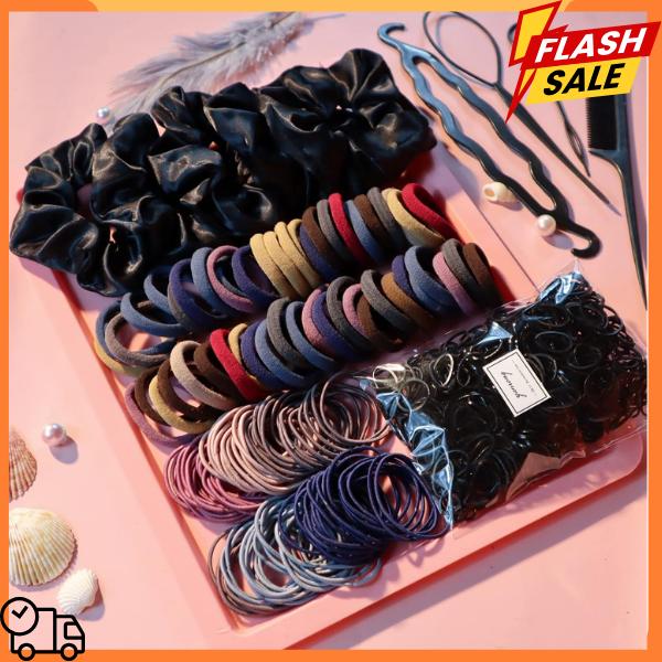 YANRONG 755PCS Hair Accessories For Thick and Curly  for Woman Set Seamless Ponytail Holders Variety Hair Scrunchies Hair Bands Scrunchy Hair Ties