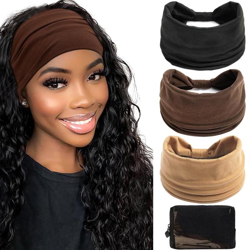 Wide Boho Headbands, Large Hairband for Women, Elastic Non-Slip Headband Twisting Accessories, Auitable for  Yoga And Running