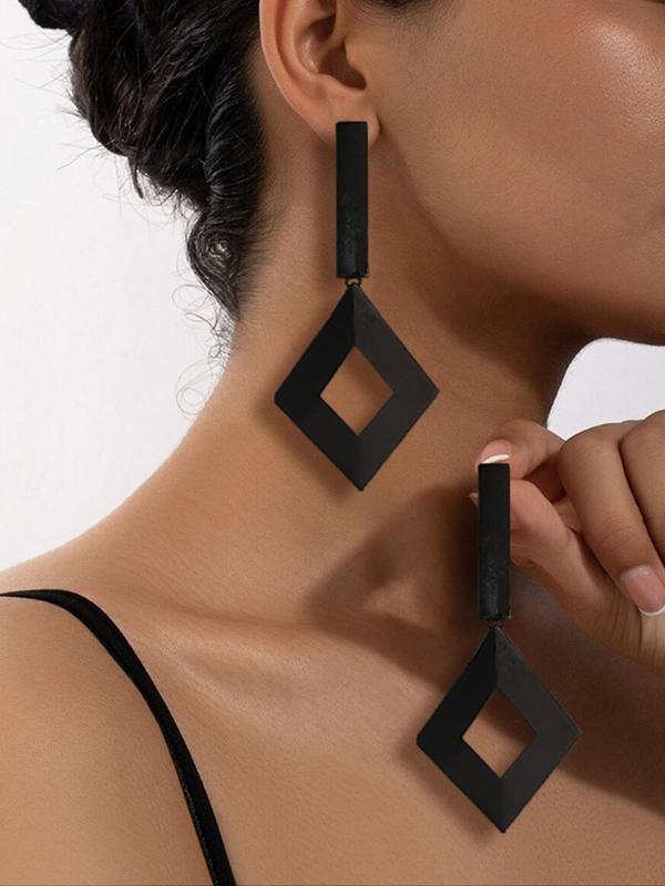 Hollow Out Geometric Design Dangle Earrings, Fashion Jewelry for Party, Daily Clothing Decor, Trendy All-match & Exquisite Jewelry for Birthday Gift