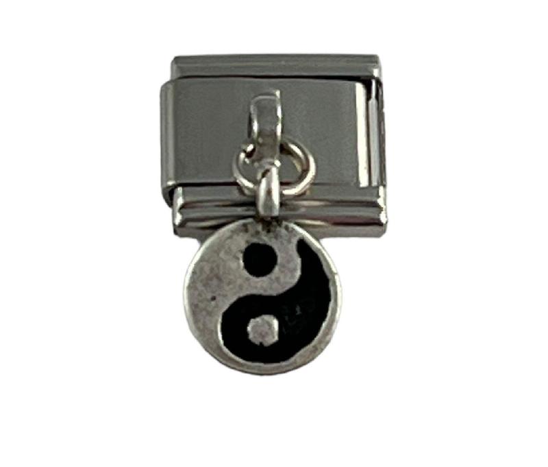 Italian Charm Link Dangle Yin Yang Charm 9mm