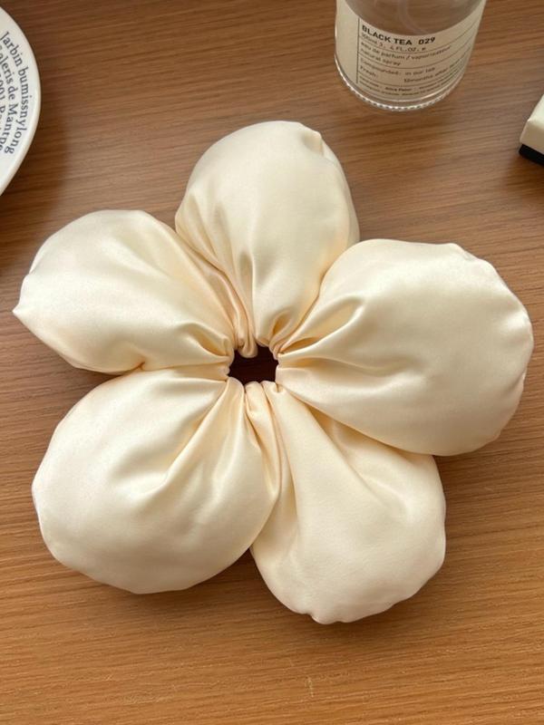 Flower Design Hair Tie, Three-dimensional Sponge Hair Tie, Cute Hair Accessories for Women & Girls, Minimalist Headwear Suitable for Thick Hair, Fashion Hair Accessories for Party, Daily Clothing Decor