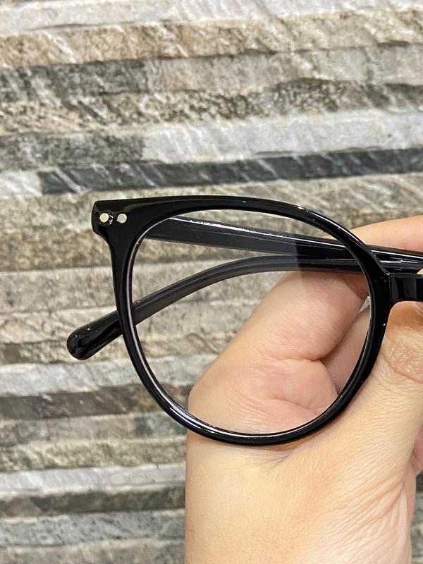 Unisex Simple Style Plain Color Eyeglasses, Trendy Casual Eyeglasses for Everyday Use, Fashion Accessories for Outdoor Activities