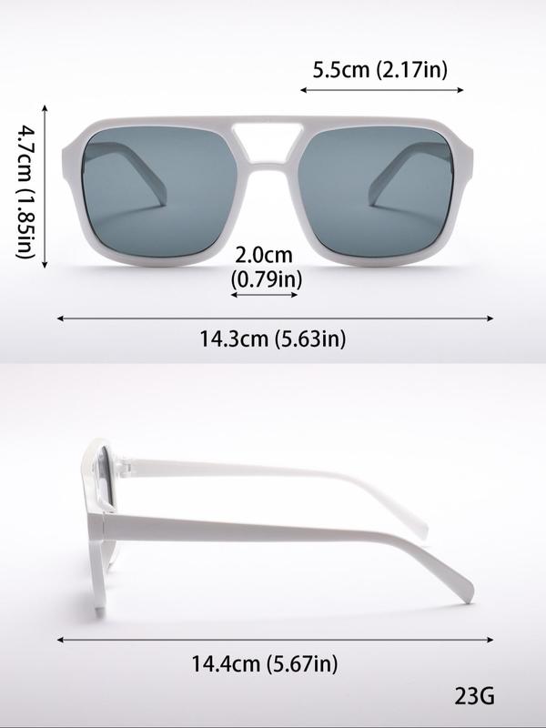  1 Pair Tinted Lenses Sunglasses for Everyday Use, Summer Square Frame Fashion Sunglasses, Travel Accessories