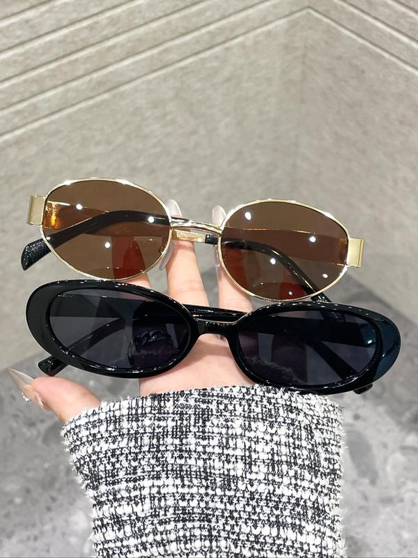 Women's Tortoise Oval Frame Sunglasses, Trendy Casual Sunglasses for Everyday Use, Fashion Accessories for Outdoor Activities