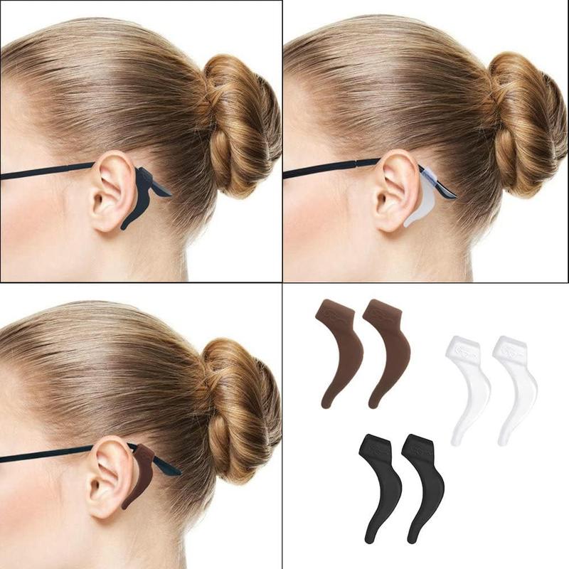 20 Pairs Glasses Anti-slip Silicone Ear Clip, Glasses Holder With Storage Box, Eyeglass Ear Grips, Safety Eyewear Retainers for Sunglasses Presbyopia Glasses Sports Glass