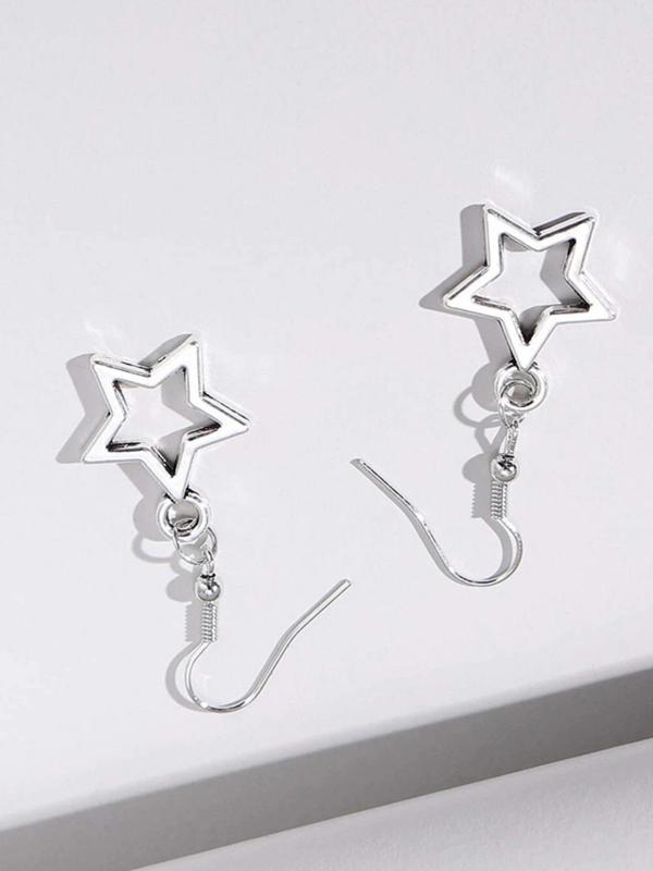 1 Pair Star Drop Earrings, Minimalist Style Earrings, Fashion Jewelry for Women