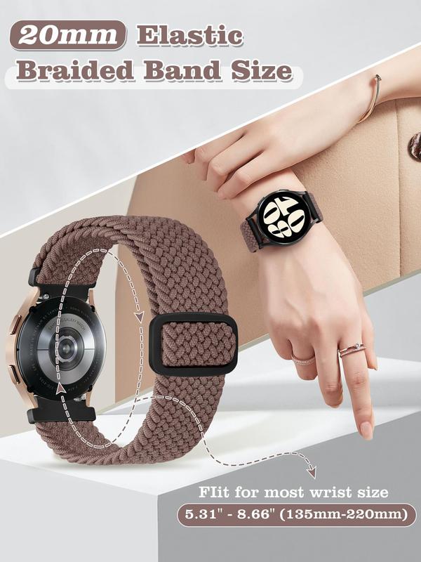 Braided Solo Loop Watch Band, 3 Counts Quick Release Watch Band, Replacement Wristband, Nylon Stretchy Watch Straps for Men Women, Watch Accessories & Tools