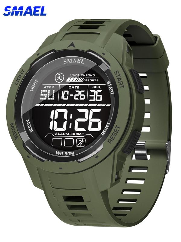 Men's Sportive Digital Watch, Calendrier Digital Watch with Luminous Dial, Waterproof Multifunctional Watch with Digital Display for Men