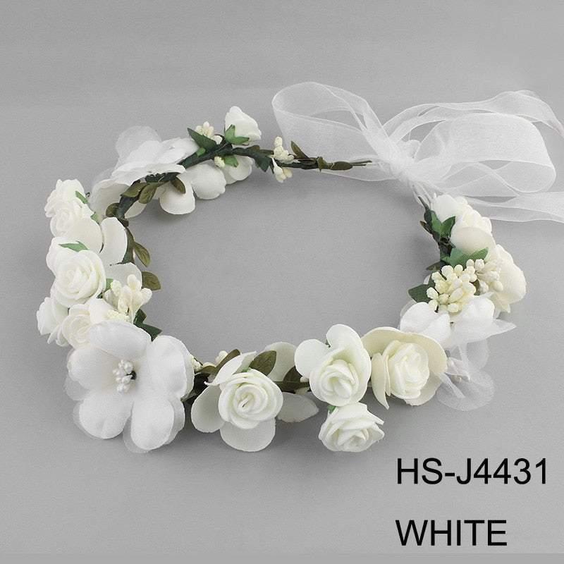 Miallo Flower Hair vine in Beach Wedding Women Hair Jewelry Headbands Accessory for Bridal Bridesmaid Halloween Decoration