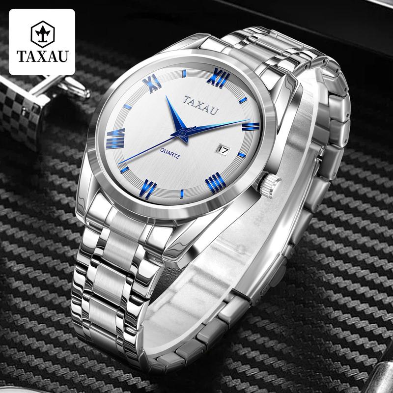 TAXAU Original Classic Watch for Men High Quality Waterproof Stainless Steel Men's Wrist Watches Casual Simple Men Quartz Watch