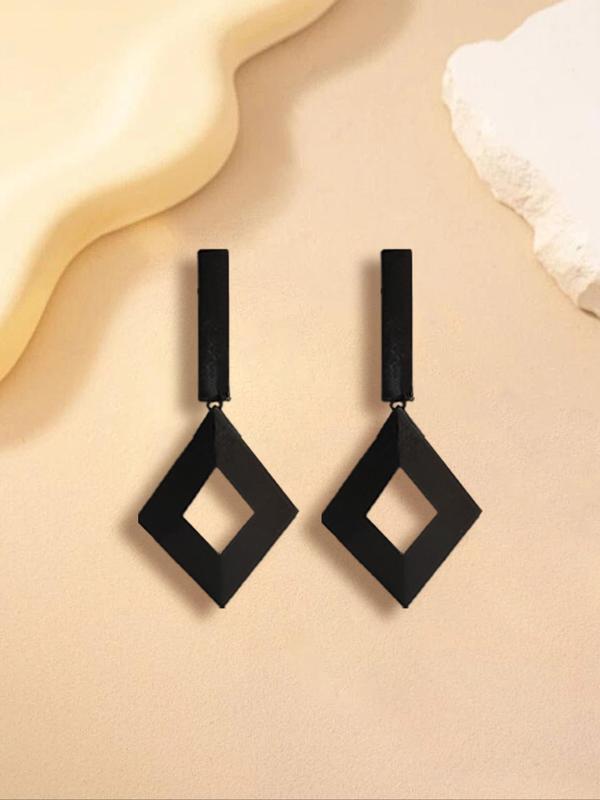 Hollow Out Geometric Design Dangle Earrings, Fashion Jewelry for Party, Daily Clothing Decor, Trendy All-match & Exquisite Jewelry for Birthday Gift