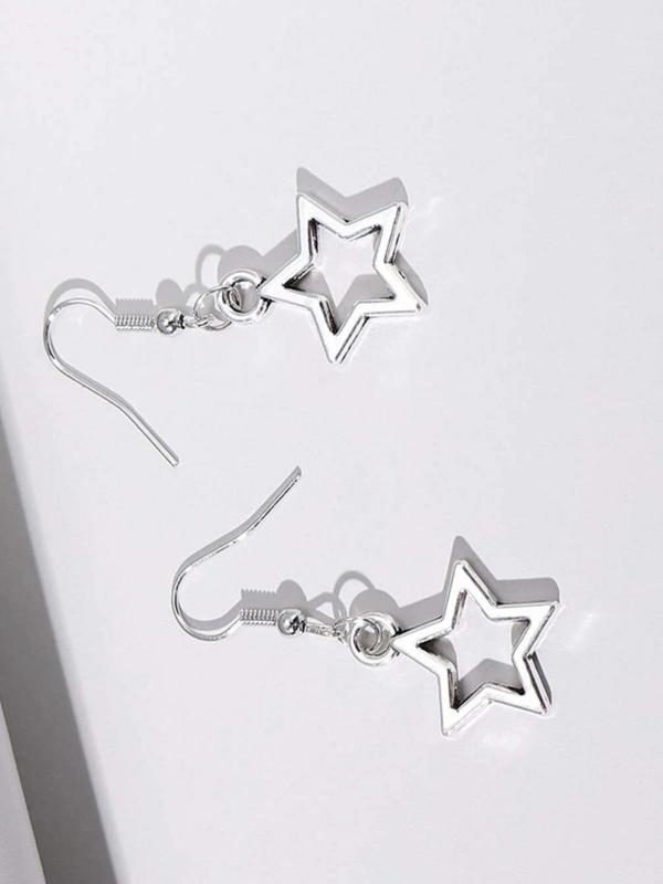 1 Pair Star Drop Earrings, Minimalist Style Earrings, Fashion Jewelry for Women