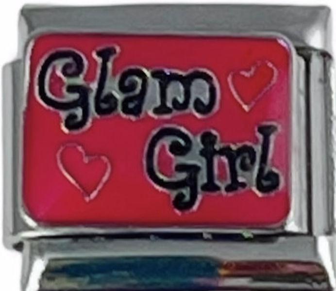 Italian Charm Link 9mm Glam Girl Charm Unisex