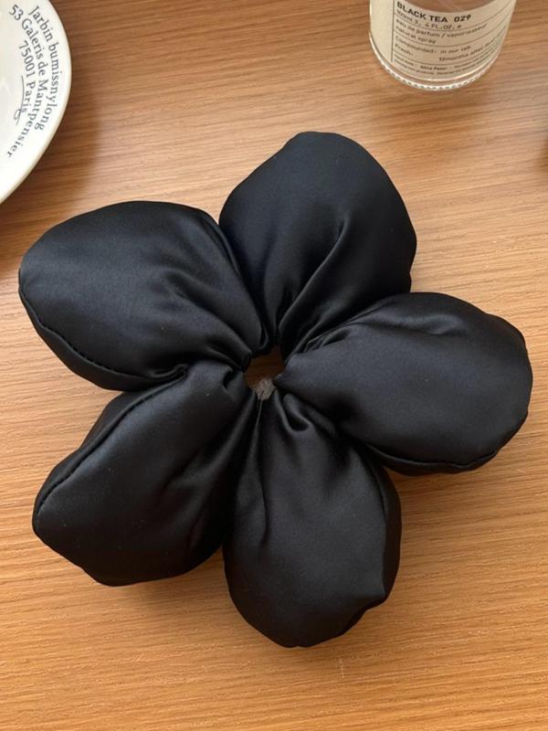 Flower Design Hair Tie, Three-dimensional Sponge Hair Tie, Cute Hair Accessories for Women & Girls, Minimalist Headwear Suitable for Thick Hair, Fashion Hair Accessories for Party, Daily Clothing Decor