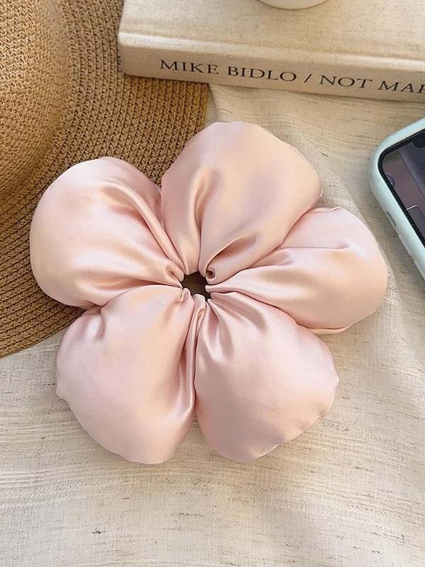 Flower Design Hair Tie, Three-dimensional Sponge Hair Tie, Cute Hair Accessories for Women & Girls, Minimalist Headwear Suitable for Thick Hair, Fashion Hair Accessories for Party, Daily Clothing Decor