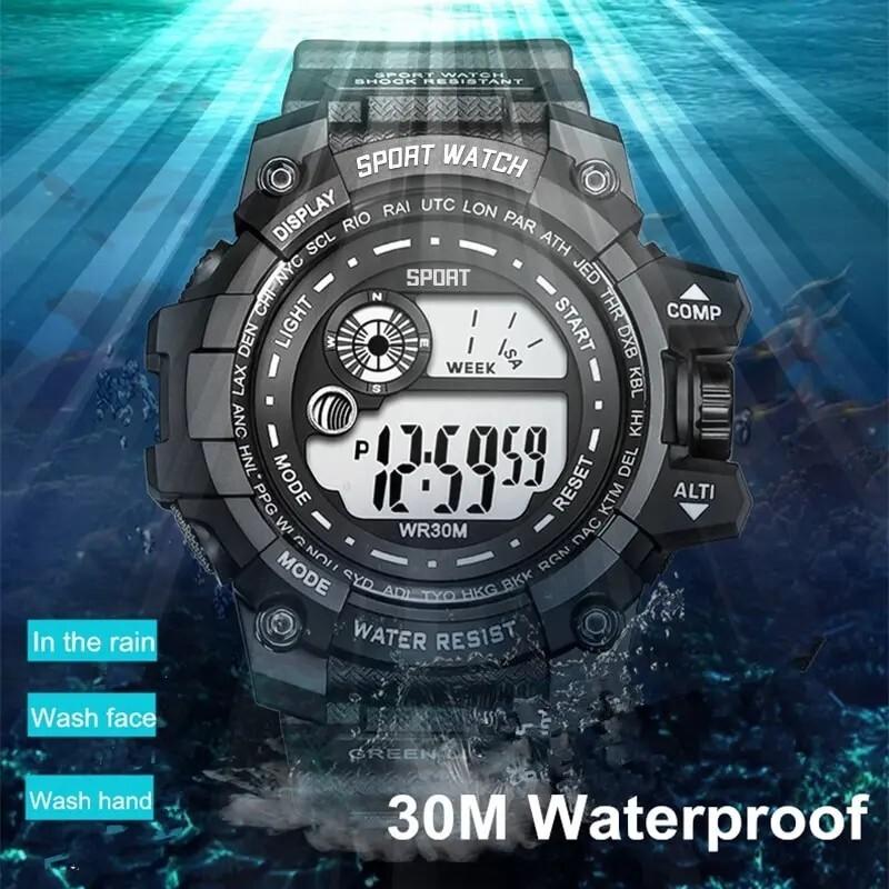 Men's led G-SHOCK style military tactical waterproof sports watch