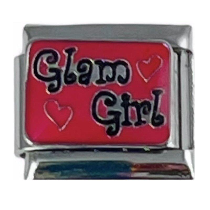 Italian Charm Link 9mm Glam Girl Charm Unisex