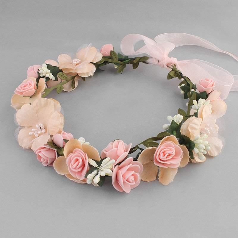 Miallo Flower Hair vine in Beach Wedding Women Hair Jewelry Headbands Accessory for Bridal Bridesmaid Halloween Decoration