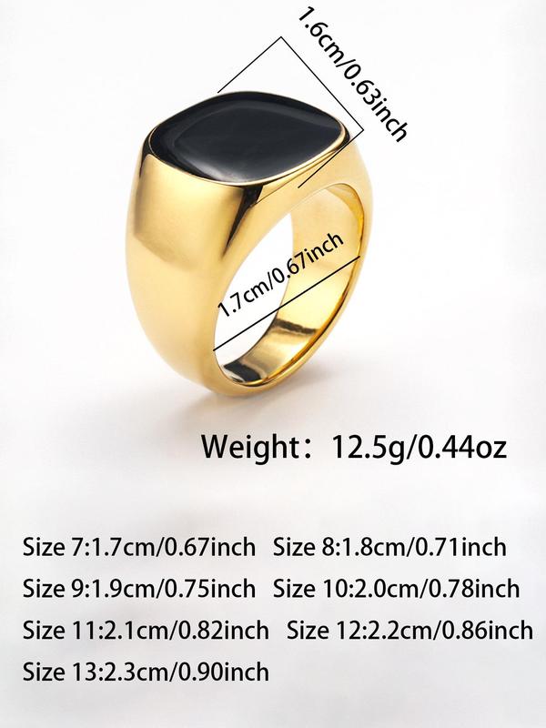 Men's Street Style Minimalist Ring, Vintage Trendy Hip Hop Ring, Fashionable All-match Jewelry for Men As Gift for Daily & Party Decor