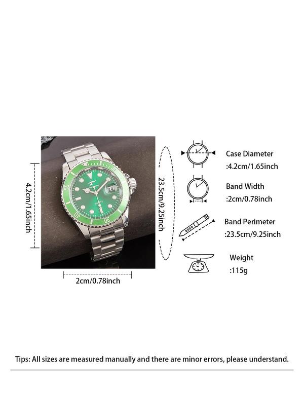 Men's Business Fashion Round Dial Analog Quartz Watch for Gift, Fashion Watch for Party, Daily Clothing Decor, Trendy All-match & Exquisite Watch for Birthday Gift with Box