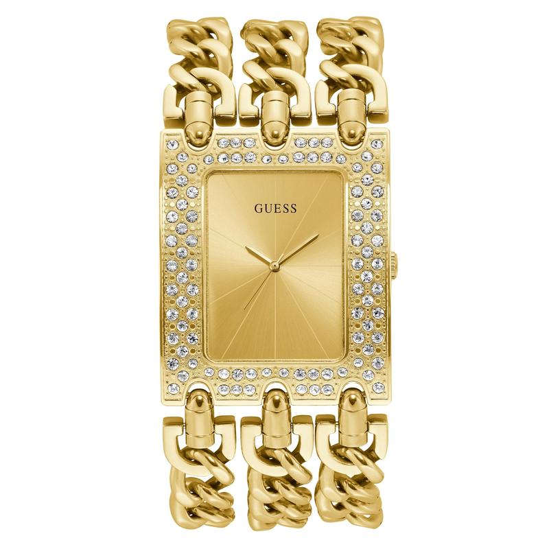 GUESS Female Gold-Tone Chain Analog Watch