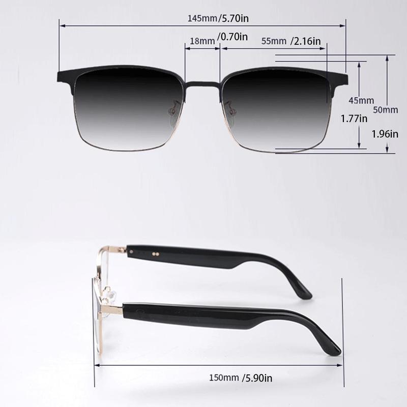 PengTeng Smart Glasses, Wireless Smart Glasses, Fashionable Smart Glasses for Men and Women, Music Playing Smart Glasses