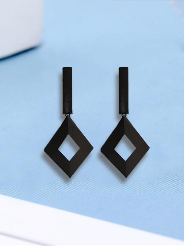 Hollow Out Geometric Design Dangle Earrings, Fashion Jewelry for Party, Daily Clothing Decor, Trendy All-match & Exquisite Jewelry for Birthday Gift