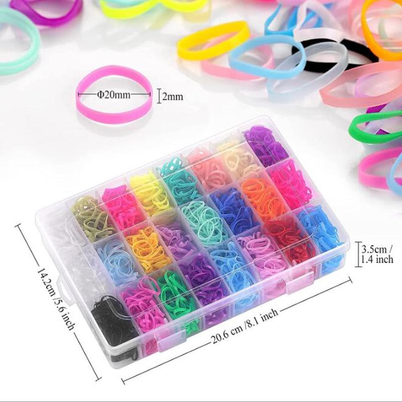 Colorful Hair Ties, 2000pcs box Mixed Color High Stretch Hair Ties, Heatless Hair Styling Tools for Girls, Hair Accessories for Women & Girls