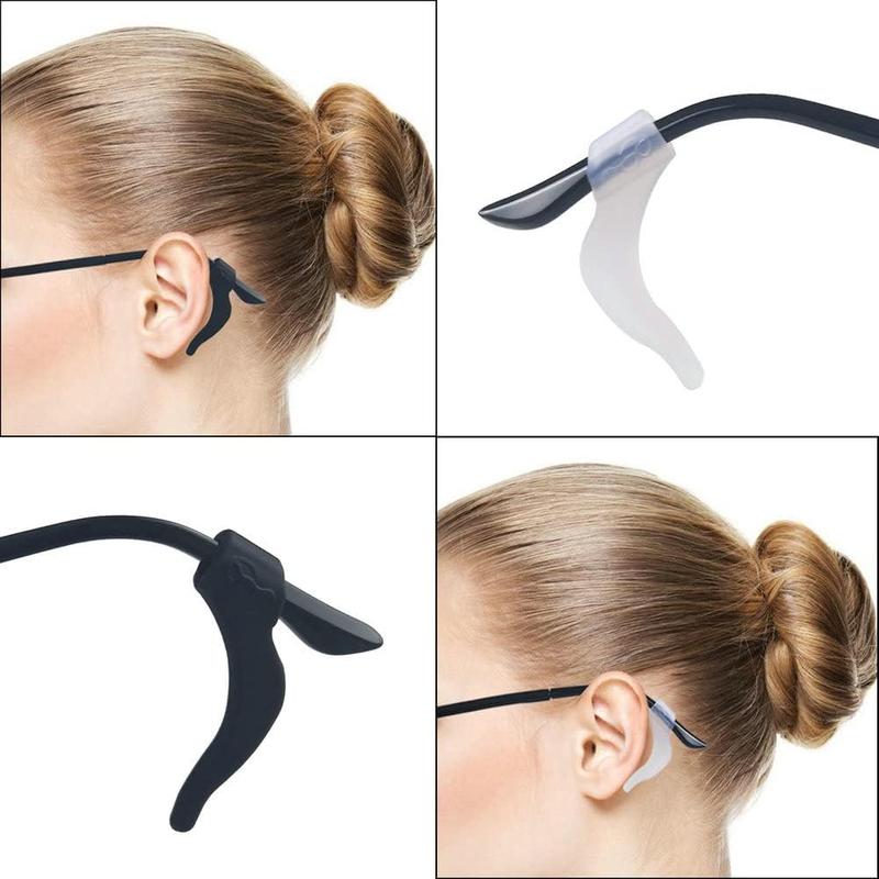 20 Pairs Glasses Anti-slip Silicone Ear Clip, Glasses Holder With Storage Box, Eyeglass Ear Grips, Safety Eyewear Retainers for Sunglasses Presbyopia Glasses Sports Glass