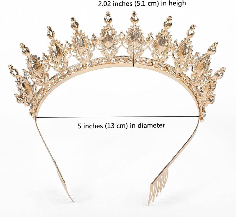 Tiara Crown for Women Crystal  Crowns Princess Tiaras with Comb Royal Crown for Wedding, Christmas, Halloween, Birthda, party, Prom, Anniversaries